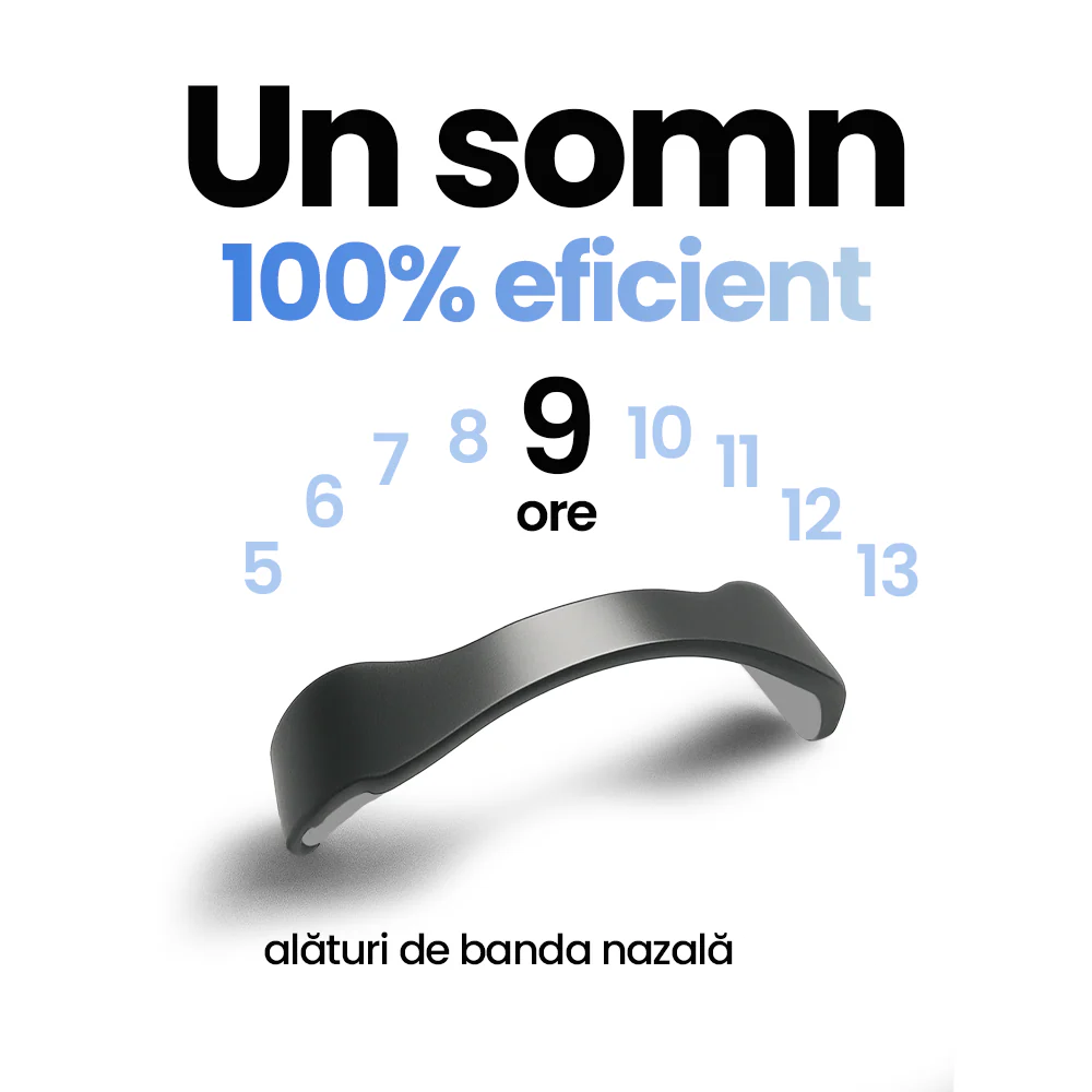 Bandă nazală anti-sforăit – respirație mai bună, somn liniștit