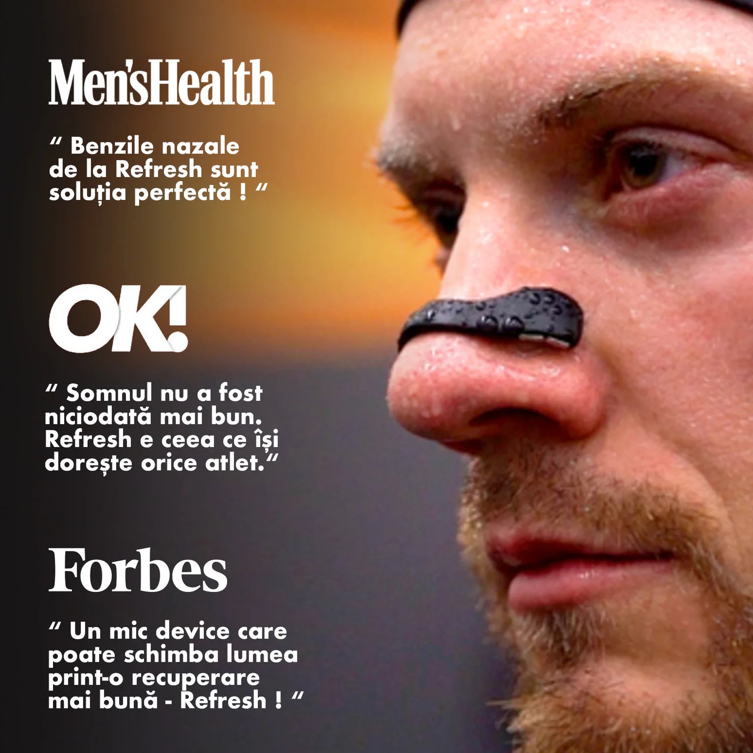 Bandă nazală anti-sforăit – respirație mai bună, somn liniștit